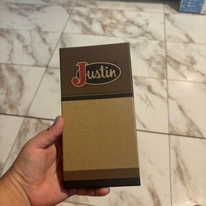 Justin men’s Black and Brown Leather Wallet
